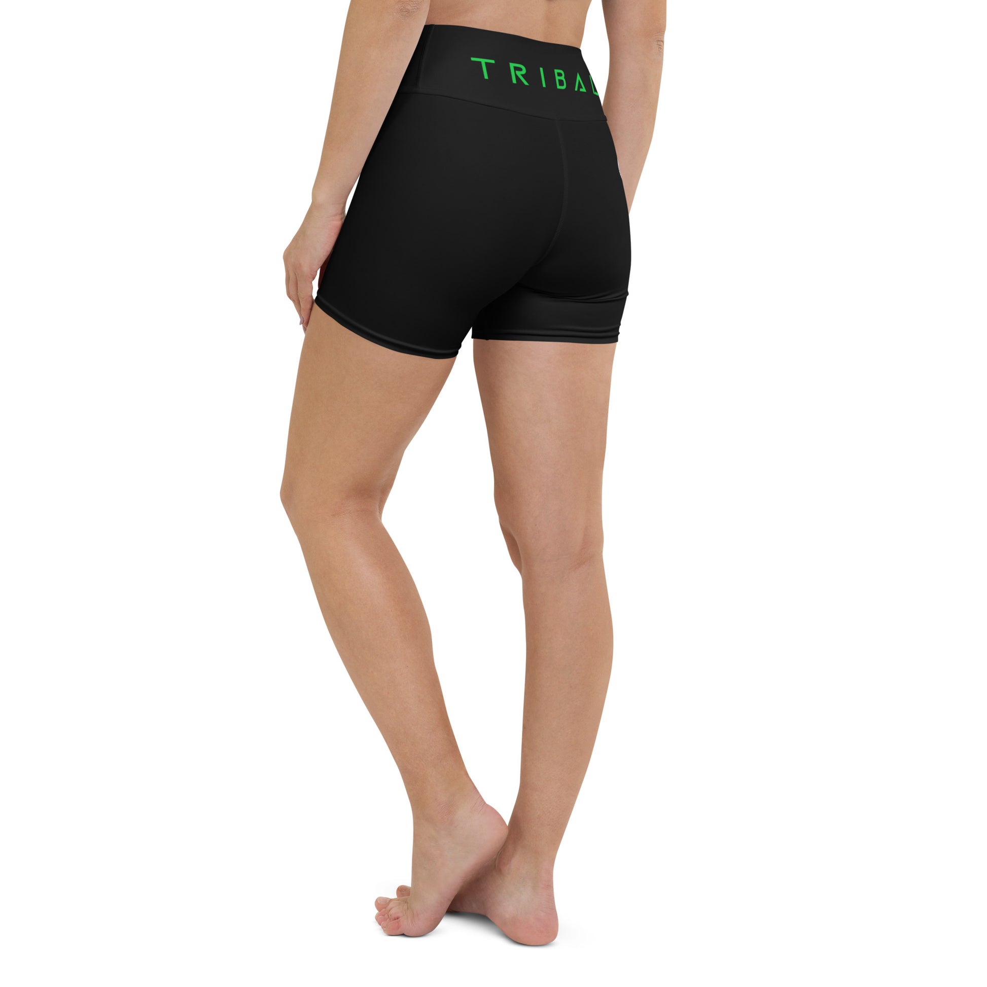Women posing Tribal Lifestyle workout yoga shorts