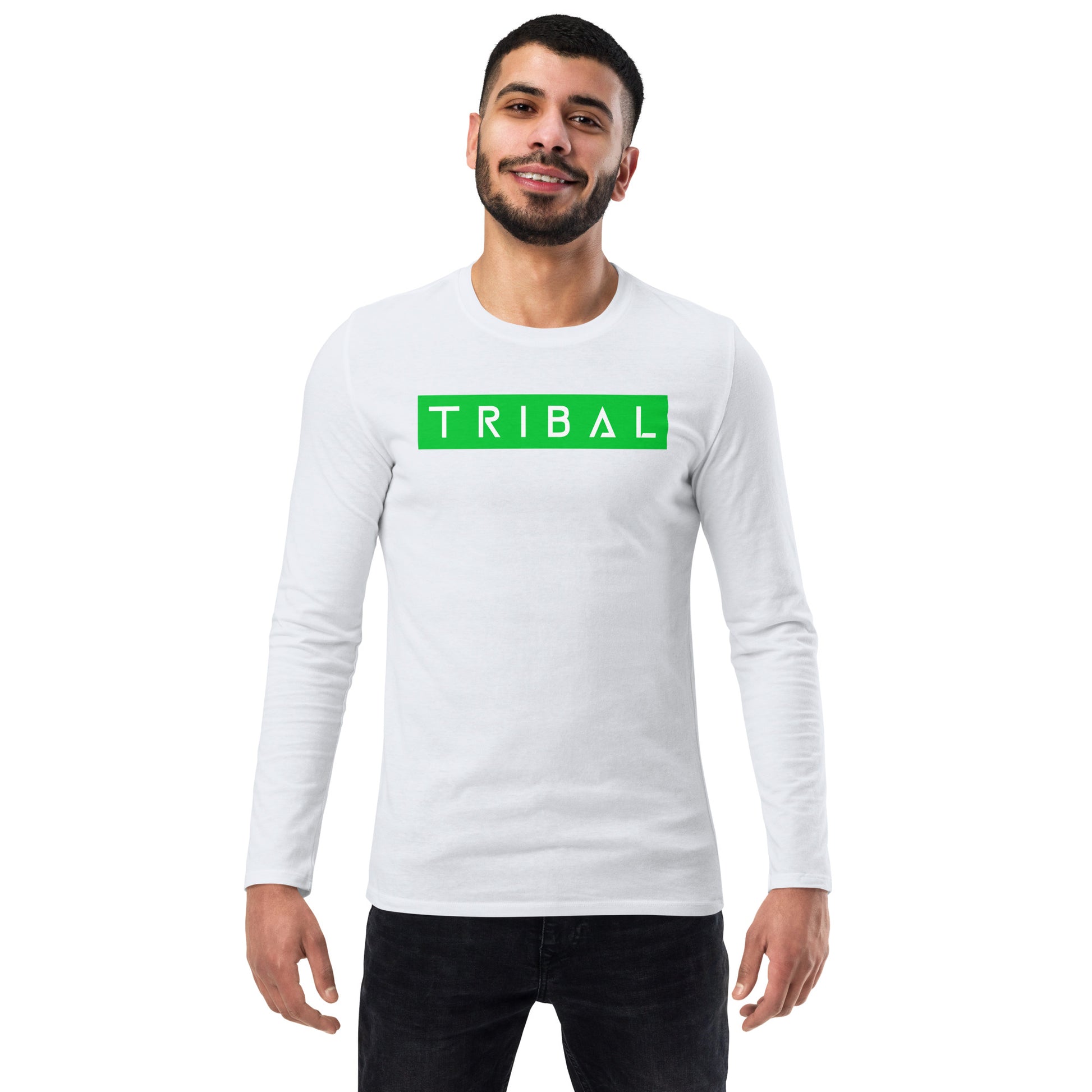 man with white long sleeve tribal shirt